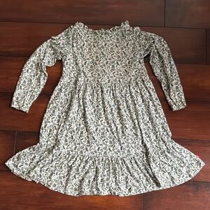 Floral Long Sleeve Kids Dress